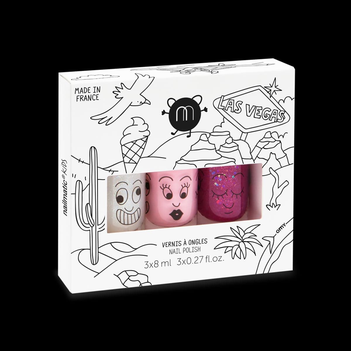 Nailmatic - Vernis Ă ongle Ă l'eau - Coffret 3 vernis "Las Vegas"