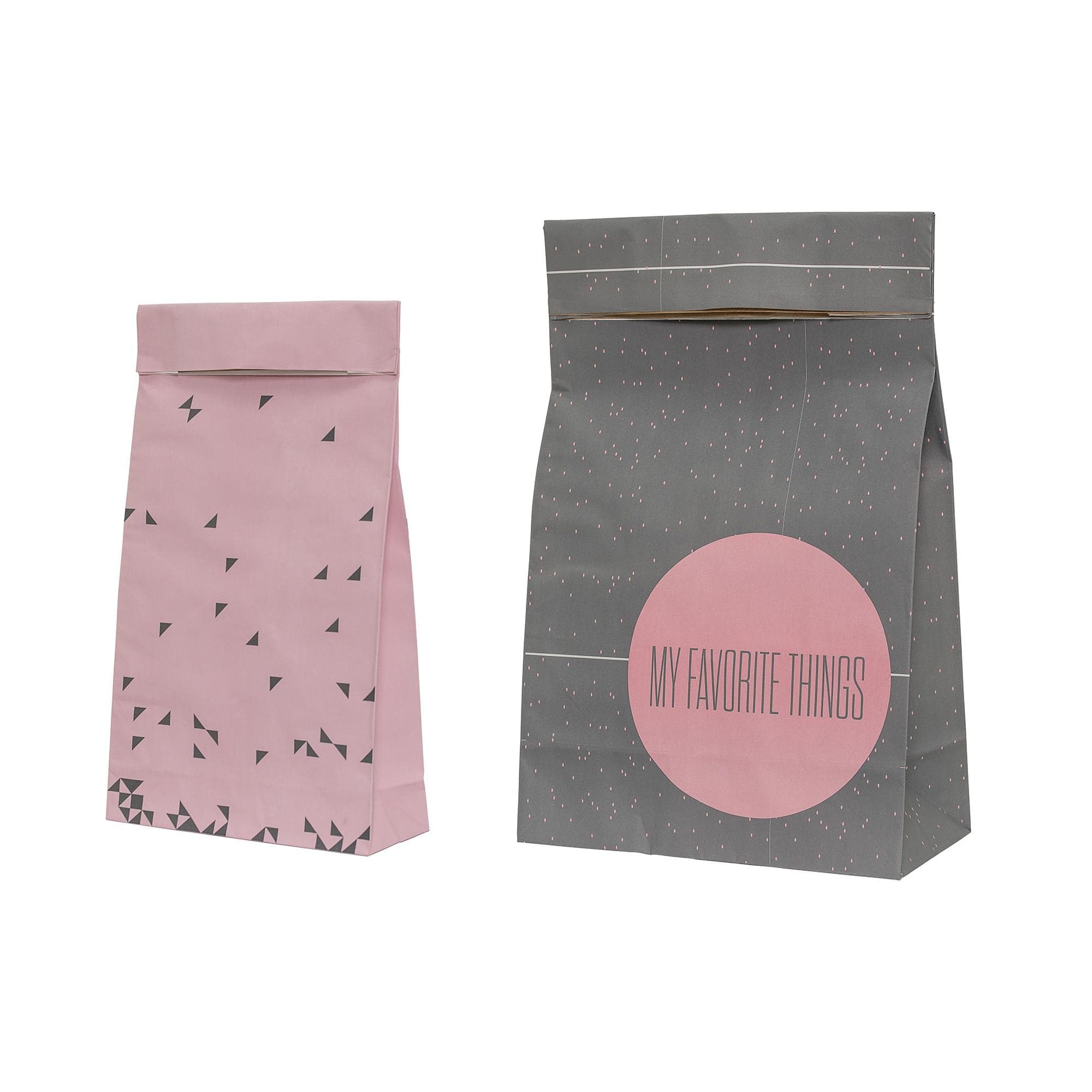 BLOOMINGVILLE - Pochette cadeau - Rose & Gris - Pack de 2