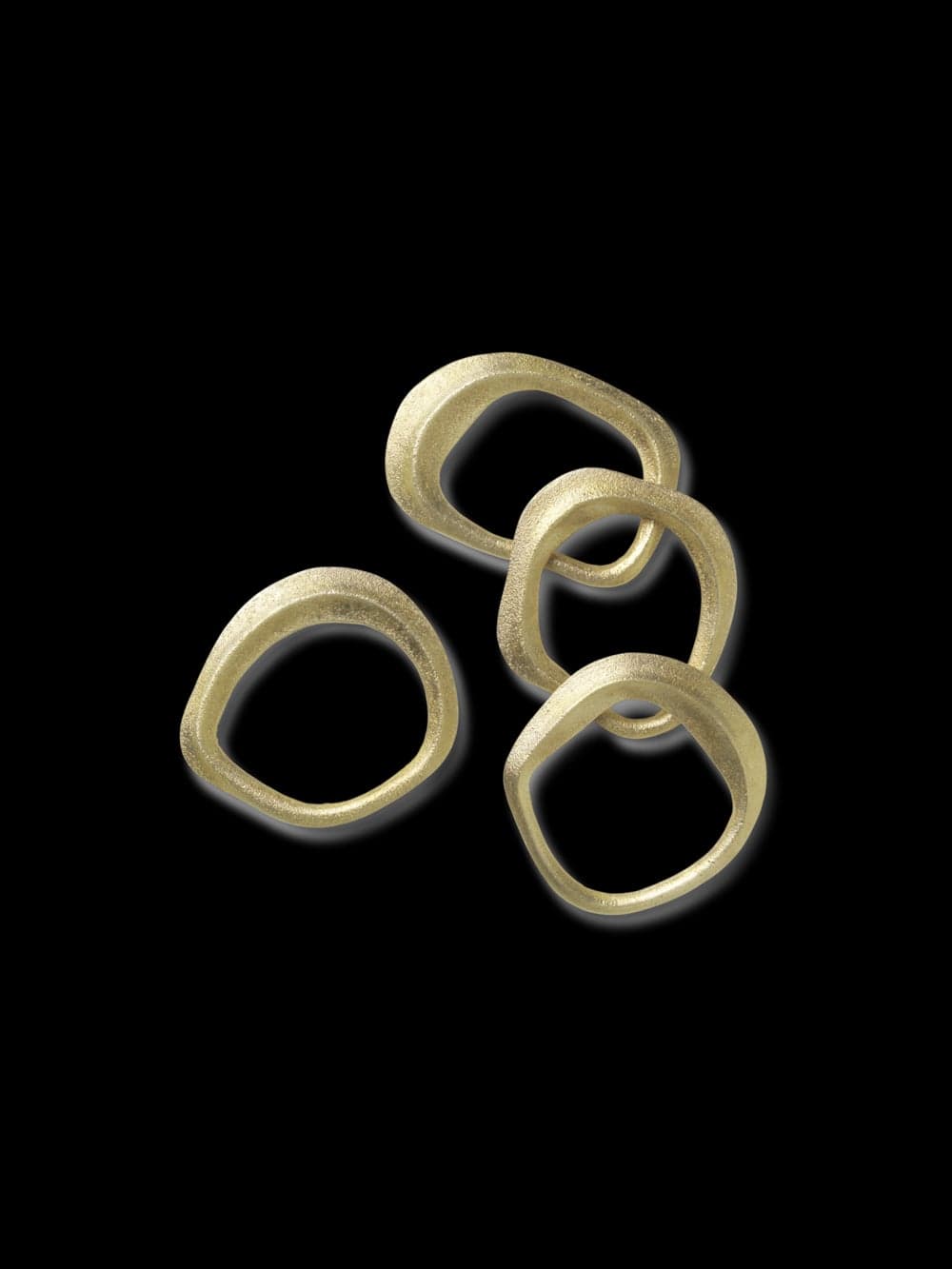 FERM LIVING - Rond de serviette en laiton - Pack de 4