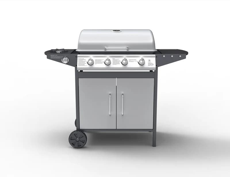 Bibin - Barbecue à gaz 4 bruleurs avec ustensiles offerts