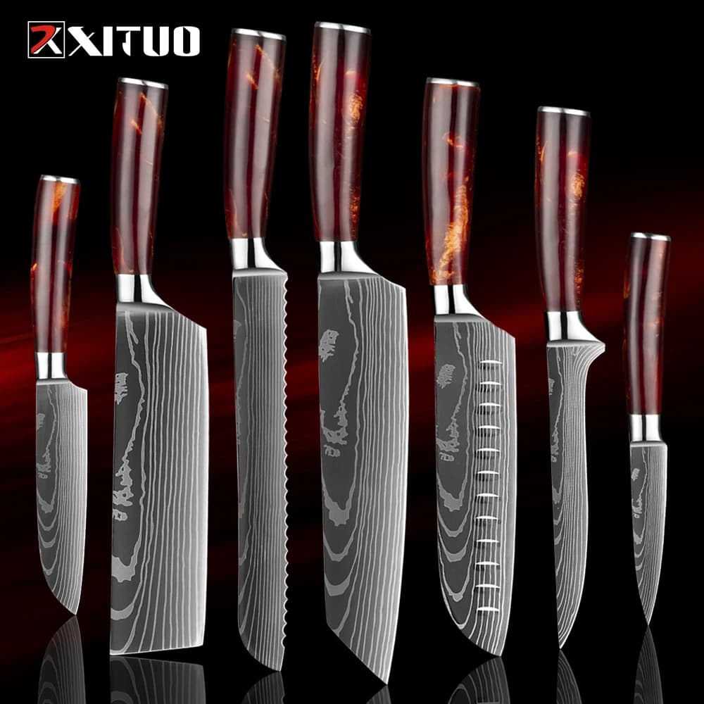 Ces Couteaux de Chef en Acier Inoxydable Vont Révolutionner Votre Cuisine - JIT-JDHSZ-7PCSA