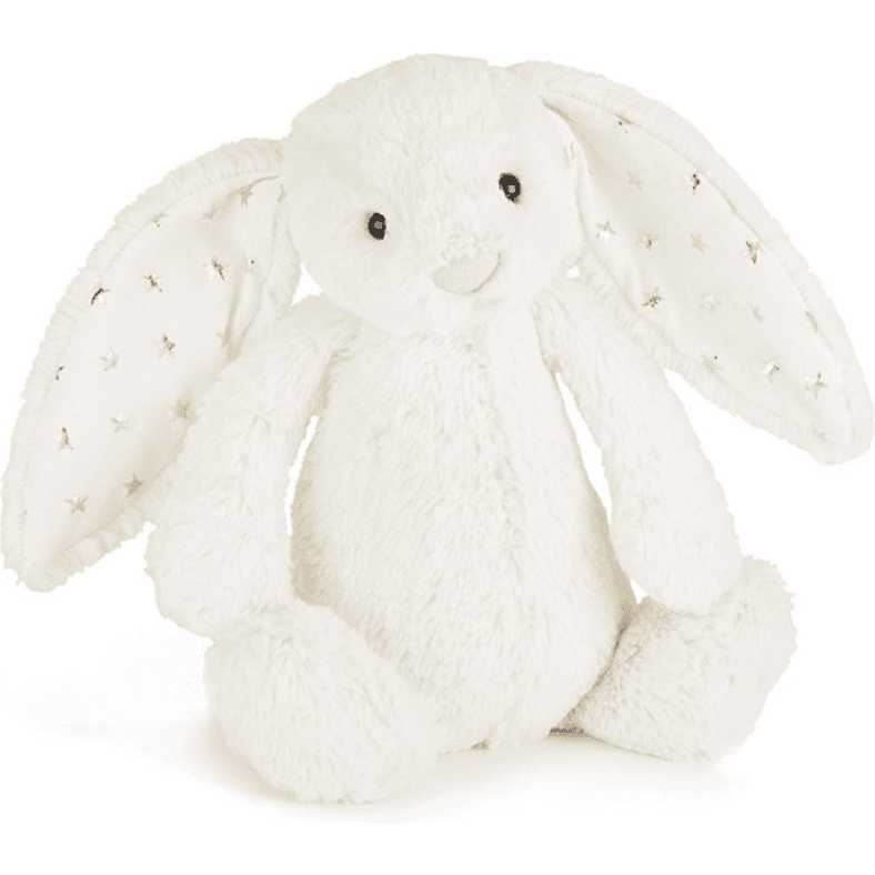 Jellycat Peluche lapin bashful blanc étoile Twinkle 31cm