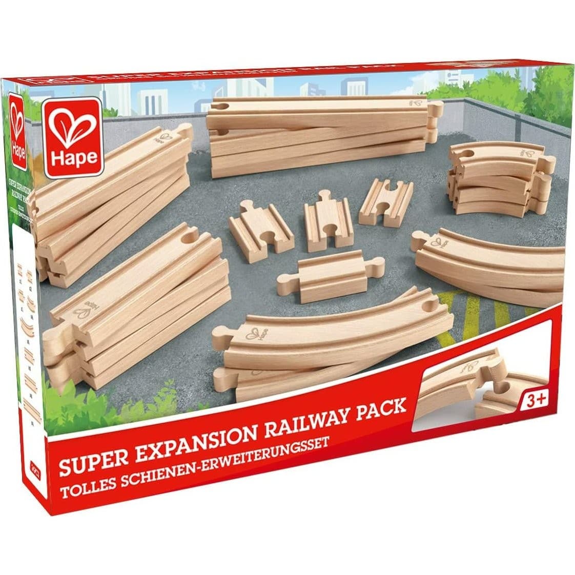 Hape Toys Coffret d'extension pour circuit de train en bois