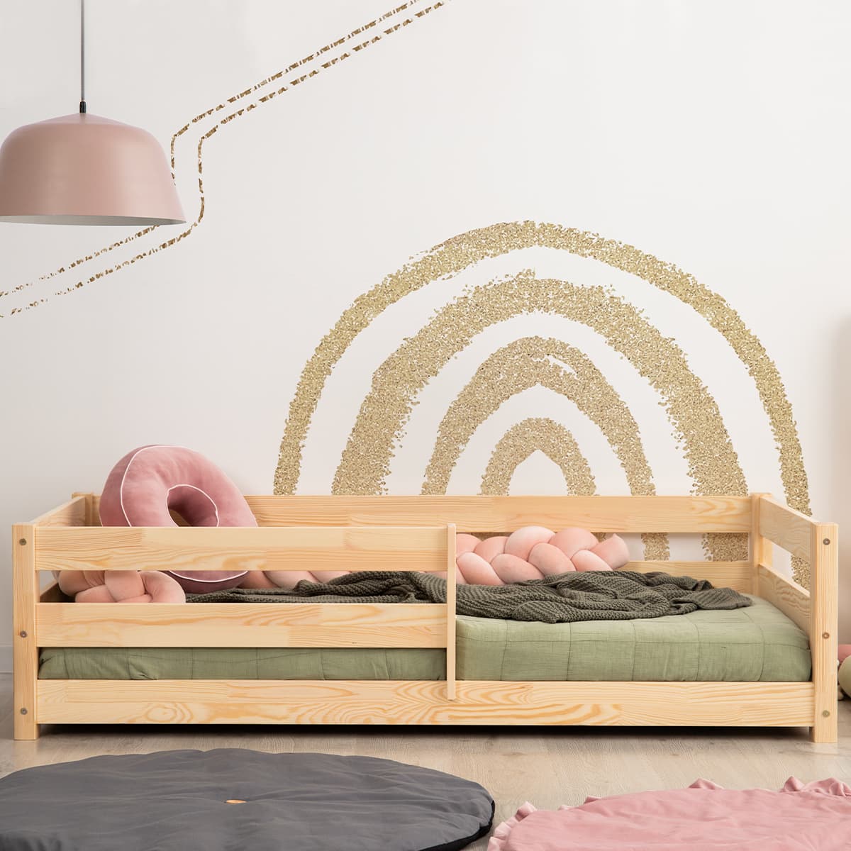 Lit 90x190 sommier inclus Diane Bois