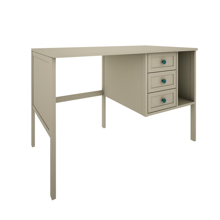 Bureau 3 tiroirs Wood Luck Gabriel - Vert Eucalyptus
