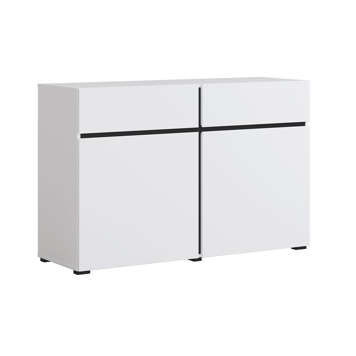 Buffet 2 portes 2 tiroirs Lilia Blanc