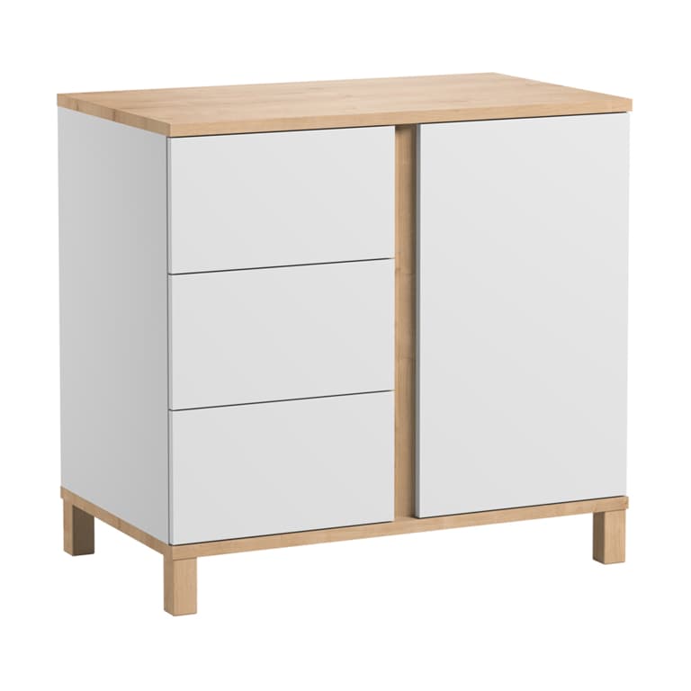 Commode 3 tiroirs Vox Altitude Blanc
