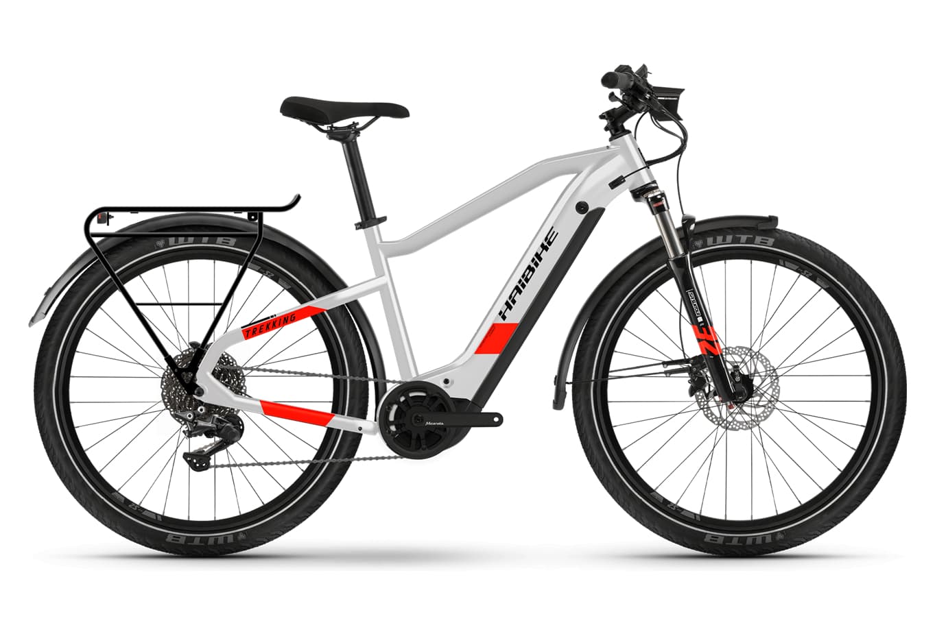 Haibike Trekking 7 i630Wh Gris / Rouge Mat 2022 - Gris - L / 175 - 185 cm