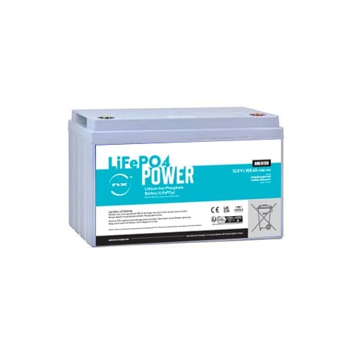 NX - Batterie Lithium Fer Phosphate NX LiFePO4 POWER UN38.3 (1280Wh) 12.8V 100Ah M8-F
