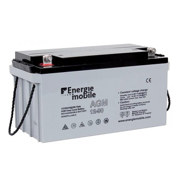 EM - Batterie plomb AGM AGM12-90 12V 90Ah M8-F