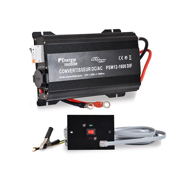 EM - Convertisseur DC/AC 12/230V 1600W pur-sinus PSW DIF