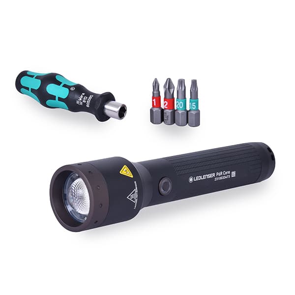 Ledlenser - Lampe torche Ledlenser P6R Core + Tournevis Wera + 4 embouts