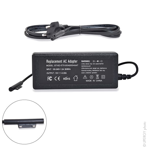 NX - Alimentation ordinateur portable compatible Microsoft Surface 15V 65W