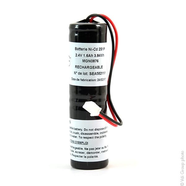 NX - Batterie eclairage secours 2x SC HT 2S1P ST4 2.4V 1600mAh JST