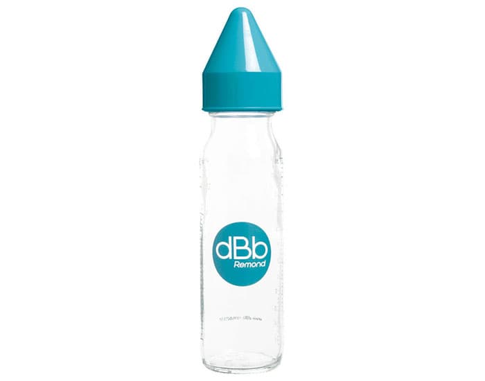 DBB REMOND Biberon en Verre Régul'air 240 ml - Tétine Silicone Turquoise