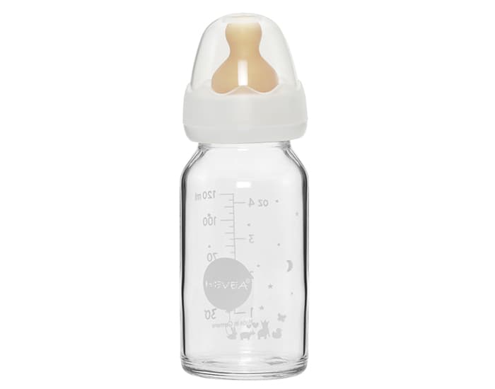 HEVEA Biberon en Verre 120 ml