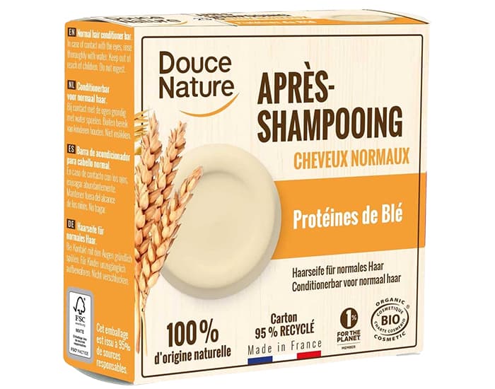DOUCE NATURE AprĂšs-Shampoing Solide Cheveux Normaux - 85g