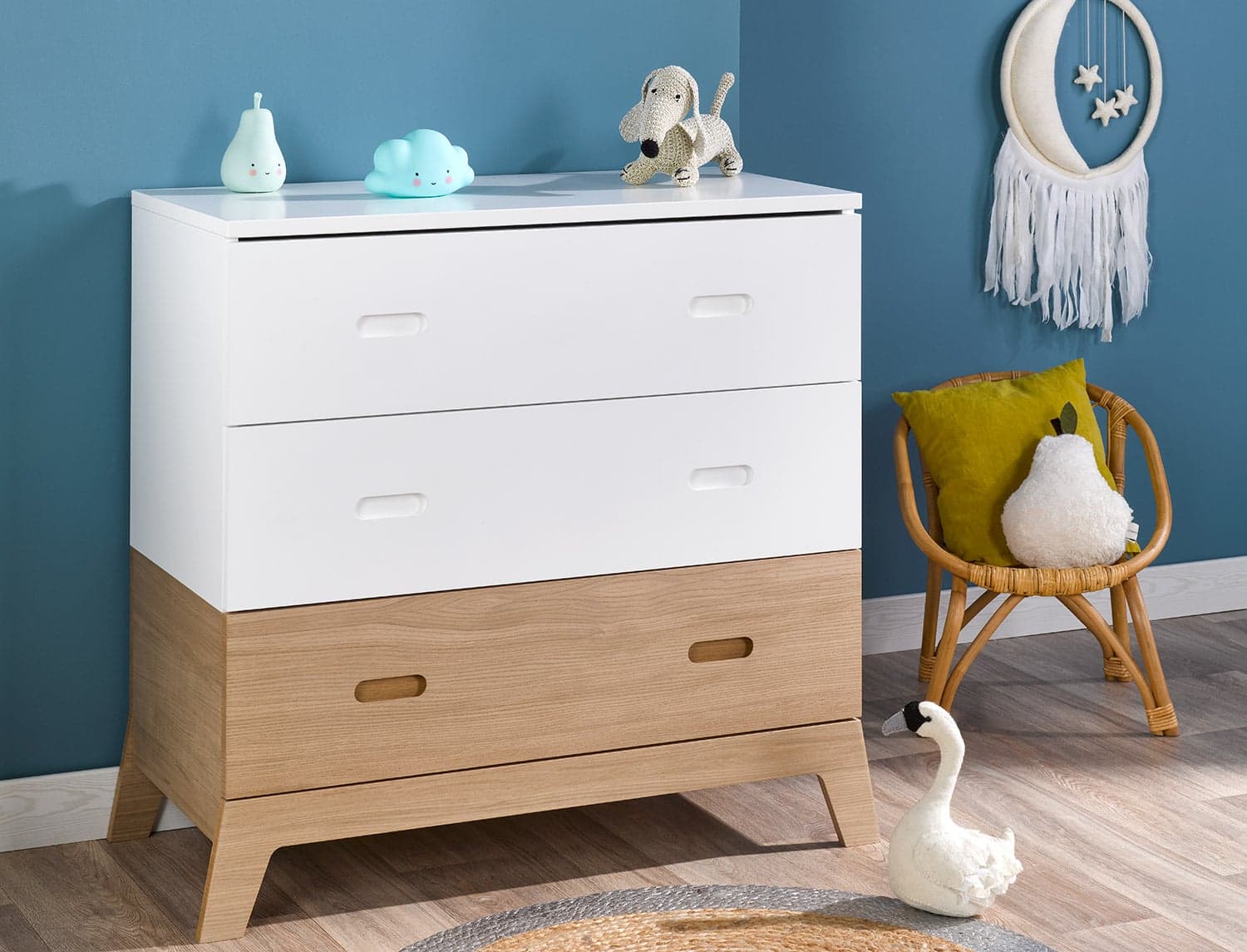 Commode enfant Archipel Blanc & ChĂŞne