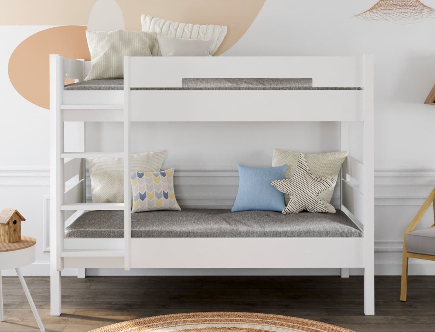 Lit superposé Blanc Milo 90x190 cm