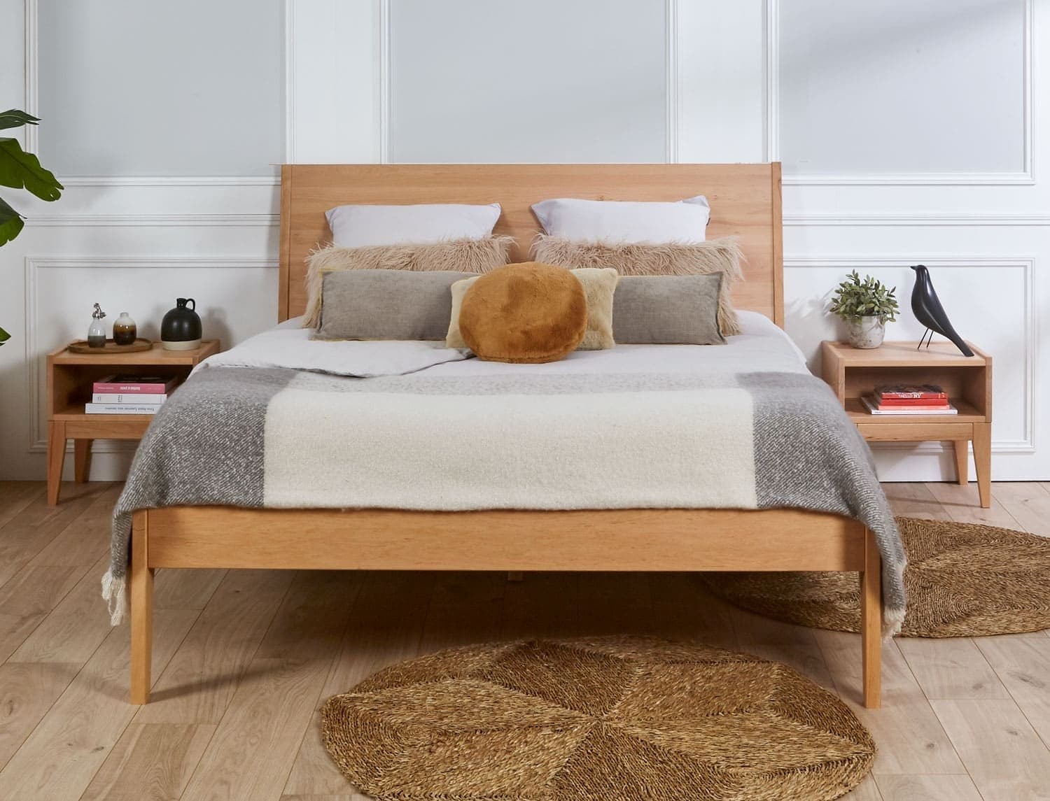 Lit en bois massif 140x200 Brehat