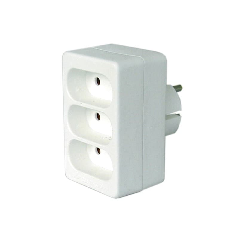 Multiprises triplites triplite 2p 6 a facade blanche 1 pièce(s) 230 v 3 non 6 a - debflex