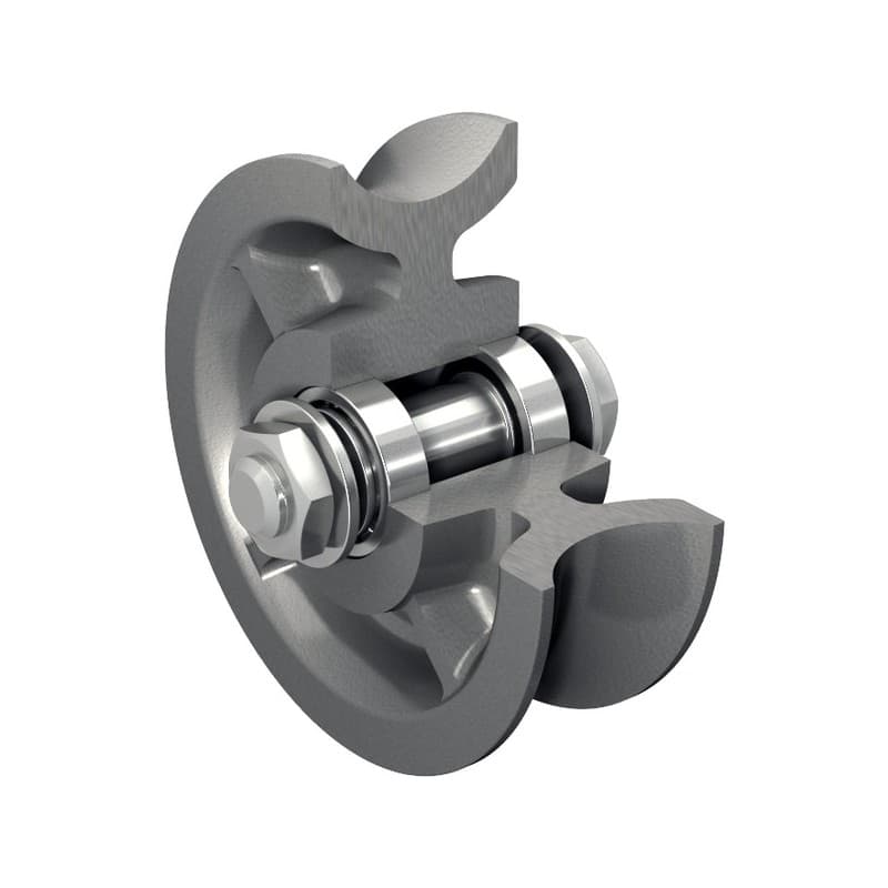 Galets fonte galet gorge ronde roulements à billes 250 kg 1 pièce(s) - mantion sas