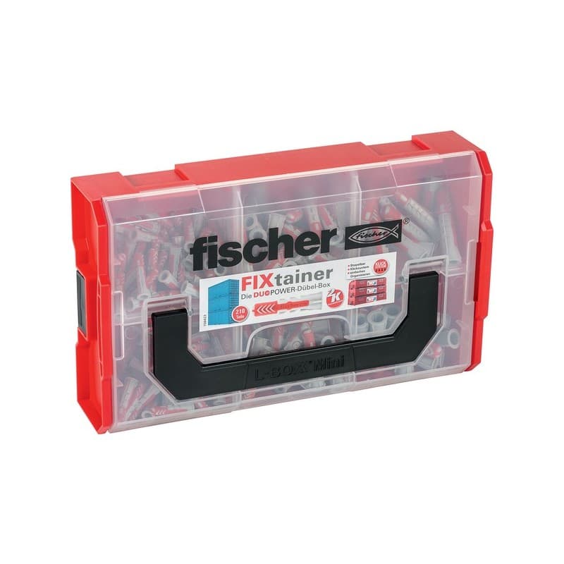 Mallette fixtainer duopower fixtainer 210 chevilles duopower fixation courante charges moyennes de 20 à 50 kg béton, béton cellulaire, maçonnerie creu