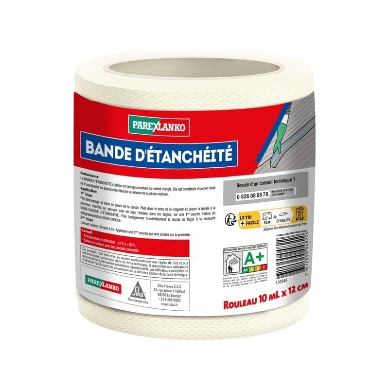 Bande d'étanchéité 1 rouleau(x) de 10 mètre(s) linéaire bande d'étanchéité multiple polyester 10 m 120 mm - sika france sas - parexlanko