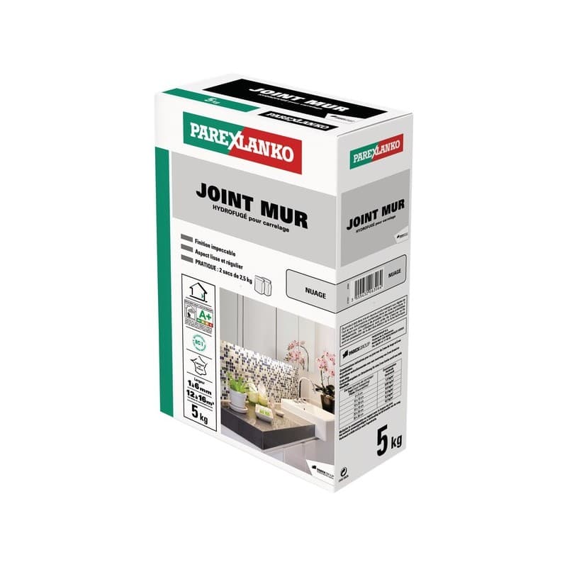 Joint mur 1 paquet(s) de 5 kilogramme(s) joint de carrelage mur - nuage - sika france sas - parexlanko
