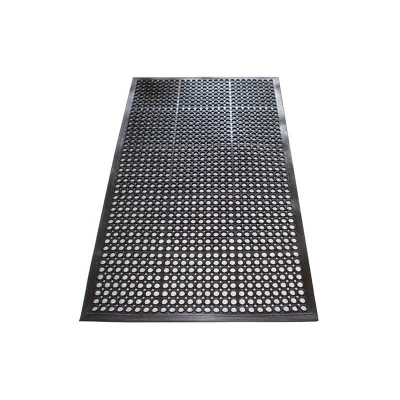 Paillasson anneaux ouverts 1 pièce(s) paillasson anneaux ouverts noir caoutchouc - nw