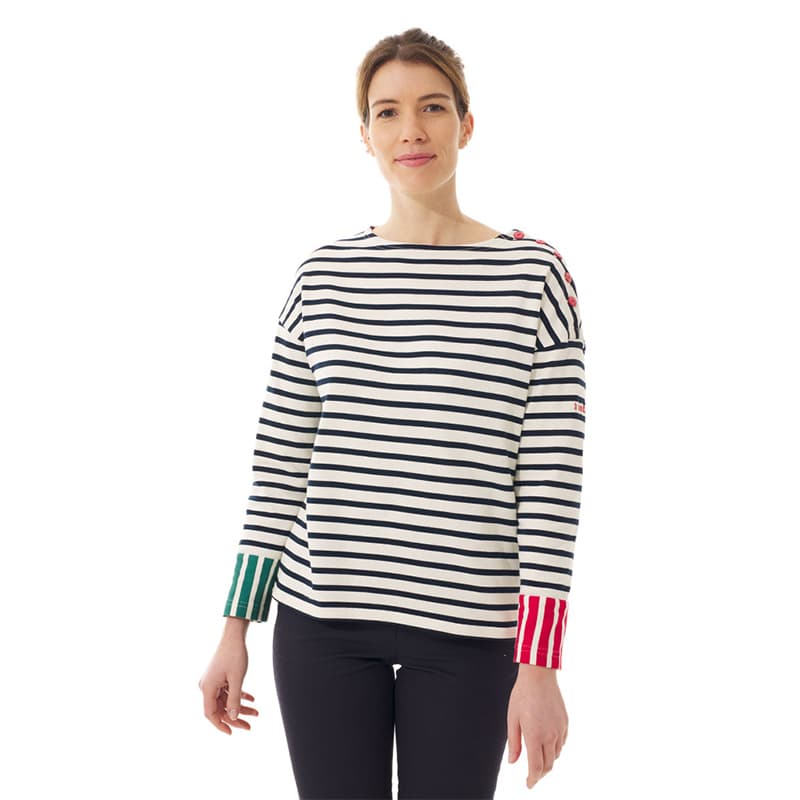 Marinière MOUSQUETON Madalen Batri 36 Ecru/Marine