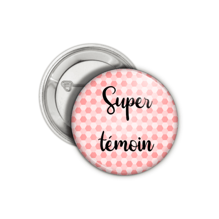 Badge ou magnet ou porte-clé personnalisé super témoin rouge