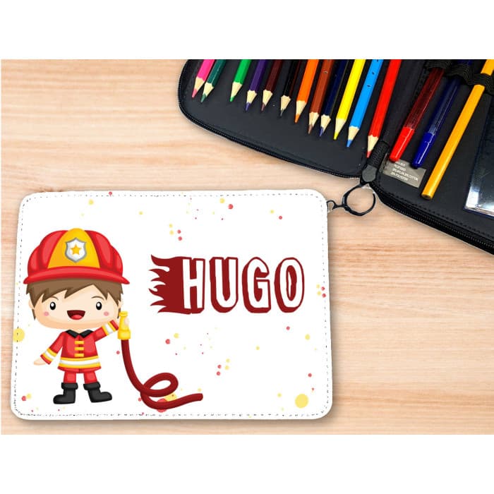 Trousse personnalisable remplie de crayons modèle pompier