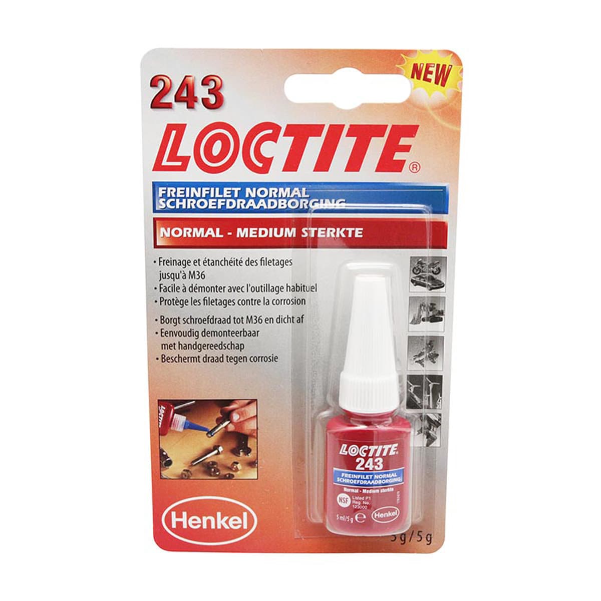 Loctite - Frein Filet Normal - Loctite 243 À Résistance Moyenne 5 Ml