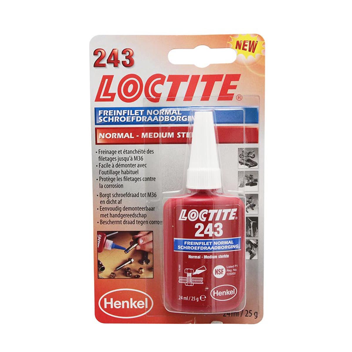 Loctite - Frein Filet Normal - Loctite 243 À Résistance Moyenne 24 Ml