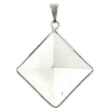 CRISTAL DE ROCHE PYRAMIDAL PENDENTIF