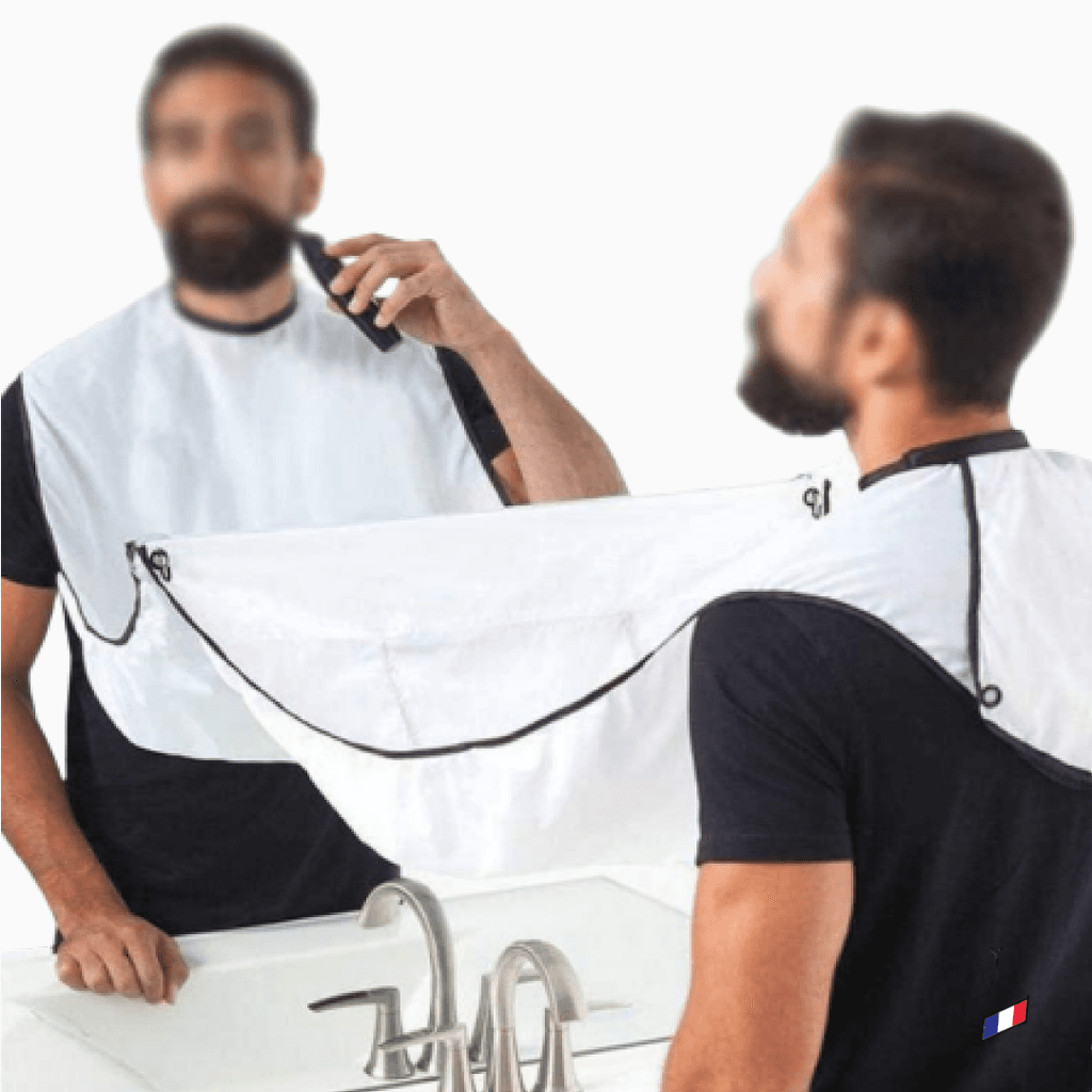Tablier Ă Barbe, Bavoir Ă Barbe pour Homme, Cape de Barbier avec Ventouse, Gardez Votre Salle de Bain Propre