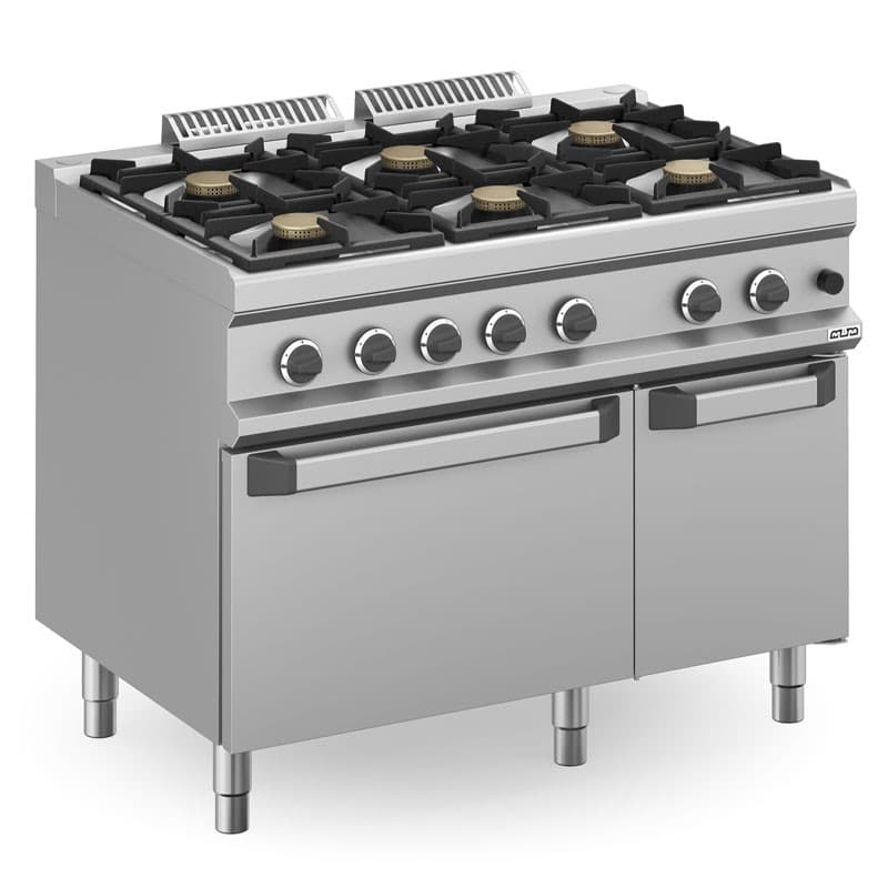 Fourneau a gaz 6x7kw feux sur four électrique MBM