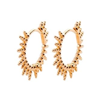 Créoles soleil perlé plaqué or