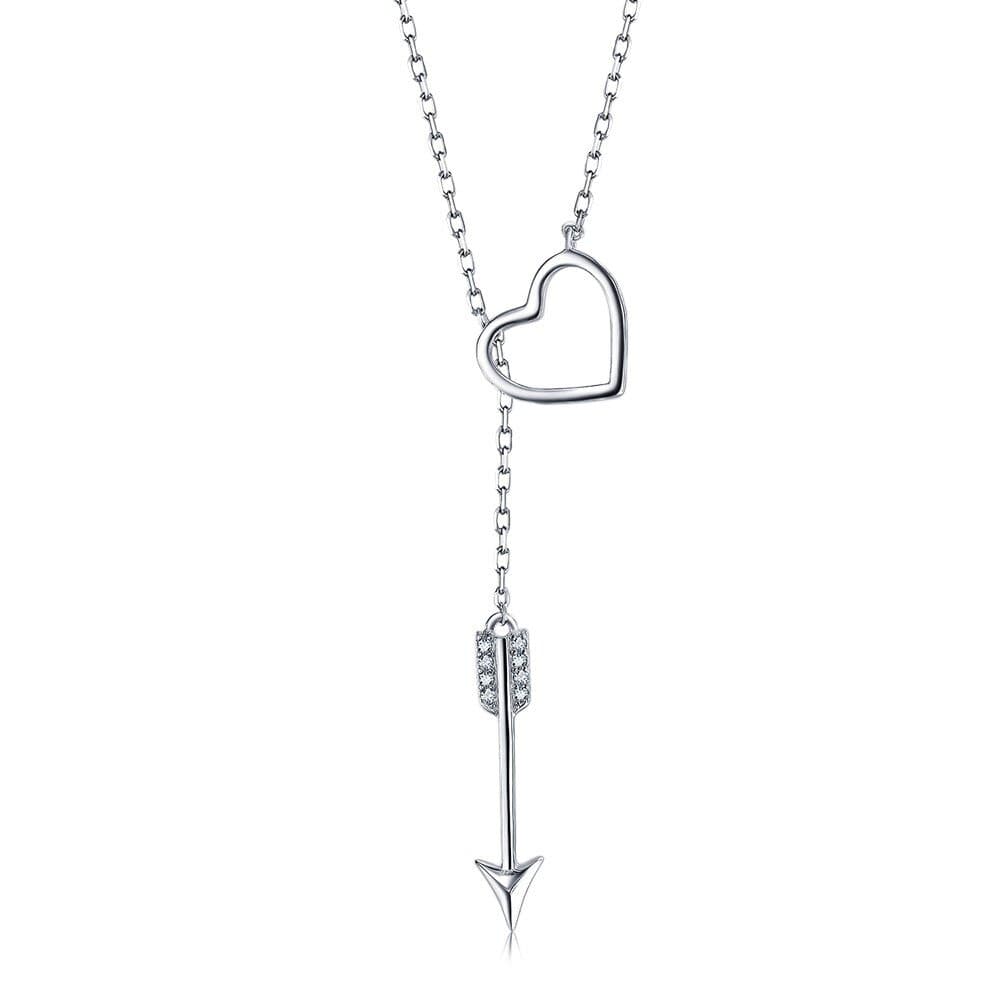 Collier coeur et flèche de Cupidon argent 925