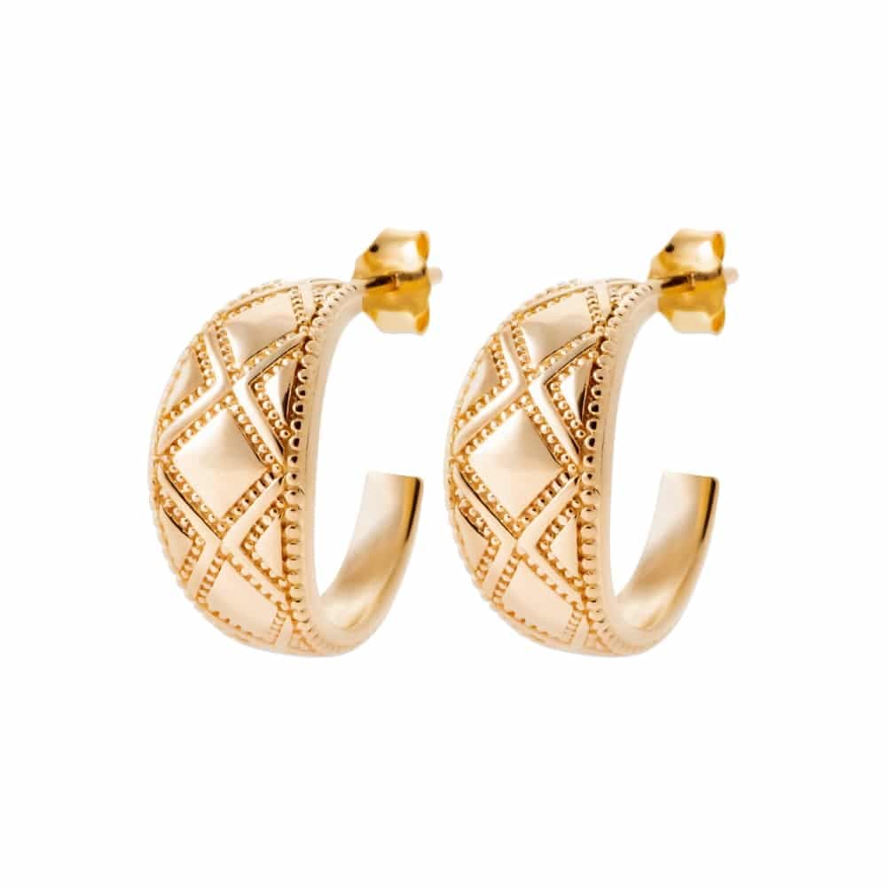 Boucles d’oreilles demi-créoles plaqué or