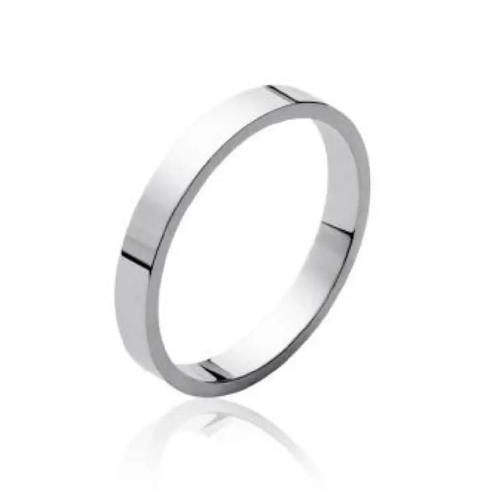 Alliance argent rhodié Sacha - 66