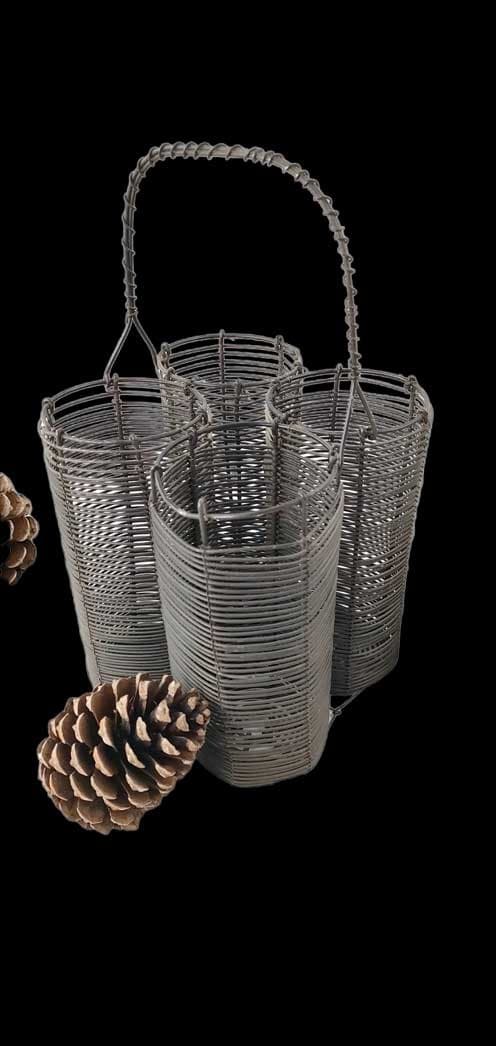 Panier porte bouteilles métal