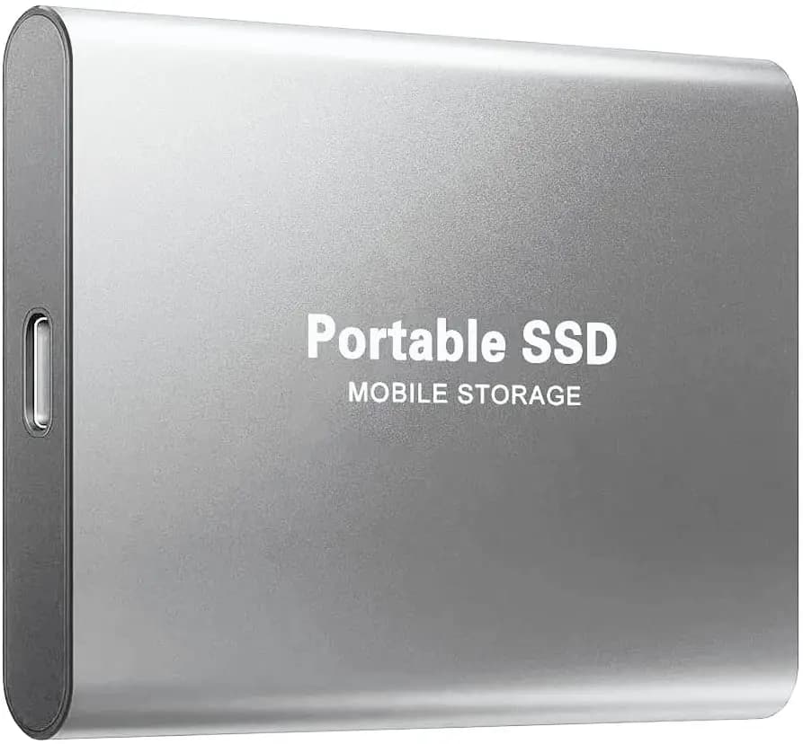 Disque Dur Externe SSD USB 1.8 de Type C de 3.0 Pouces, Capacité de 500 Go, 1 To, 2 To, pour Ordinateur Portable - silver - 64TB