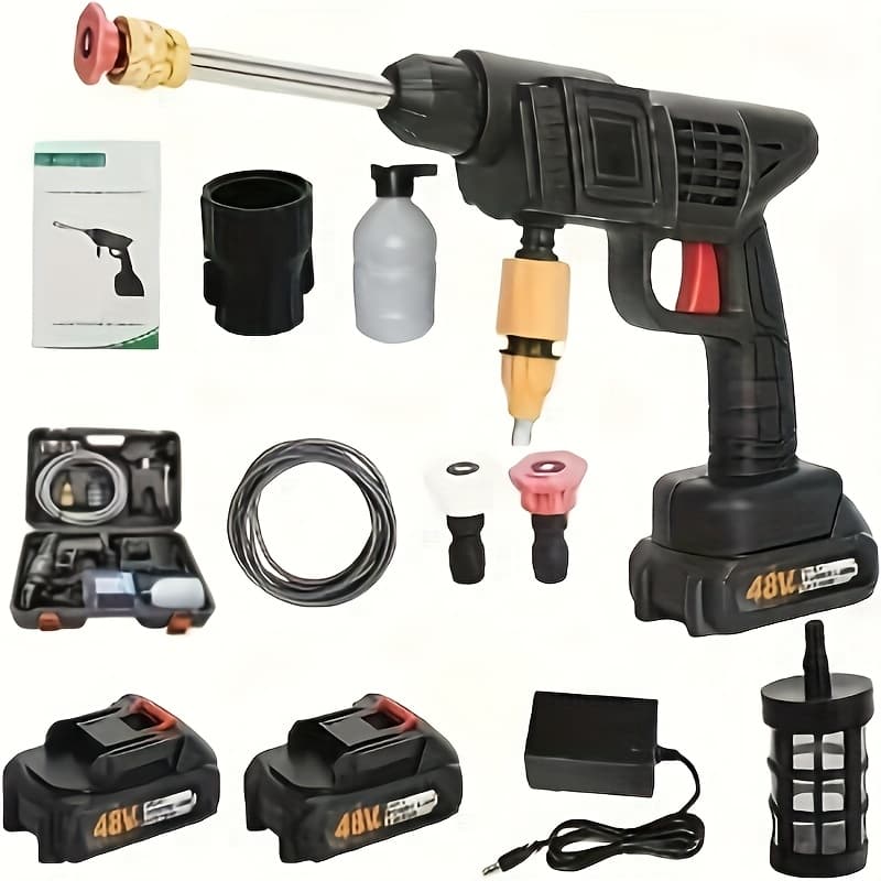 Transformez Vos TĂąches Quotidiennes avec ce GĂ©nial Nettoyeur Ălectrique Portable sans fil - Batterie double (2 batteries + boĂźte Ă outils d'extĂ©rieur)