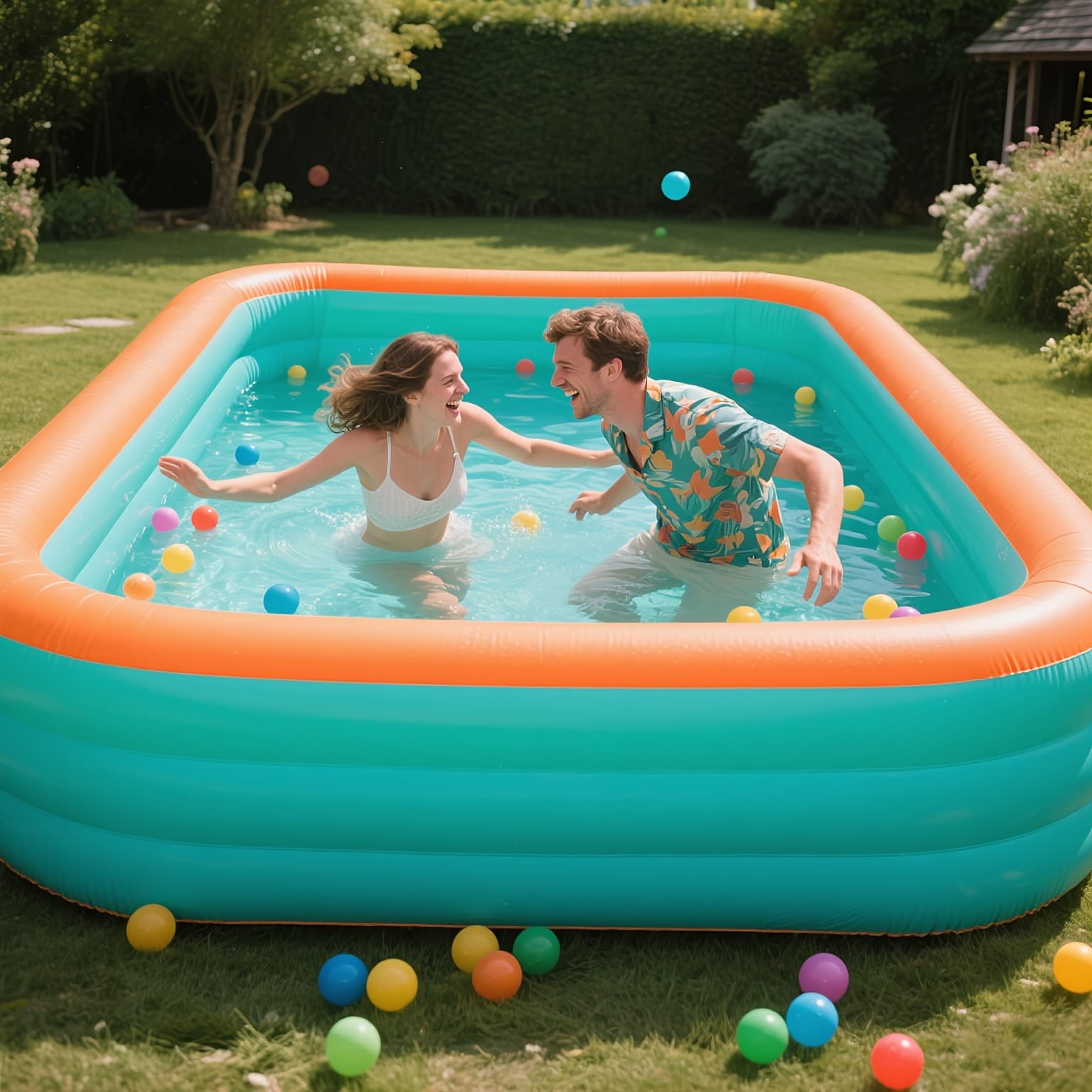 Piscine Gonflable XXL 3 Couches - ĂtĂ© Fun Sans ĂlectricitĂ©, 1-3 Adultes