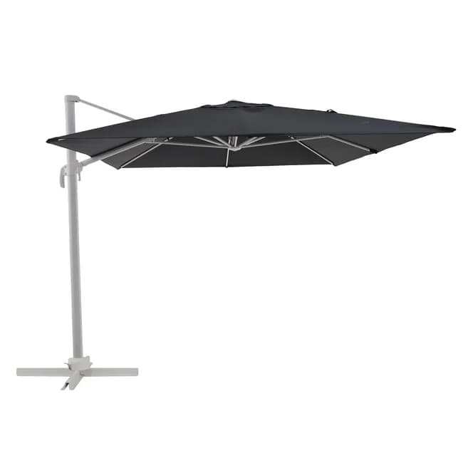 Rechteckiger Sonnenschirm NATERIAL Aura in Grau Schwarz