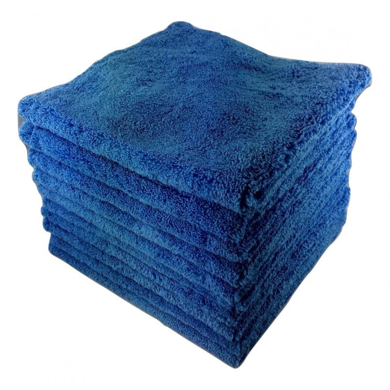 Lot de 10 CHIFFONS Micro Fibres LASER POLISH bleu 400 g/m² - 40 X 40