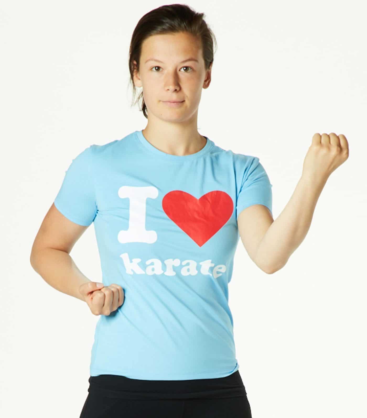 T-shirt I Love Karate - Seishin International - Bleu