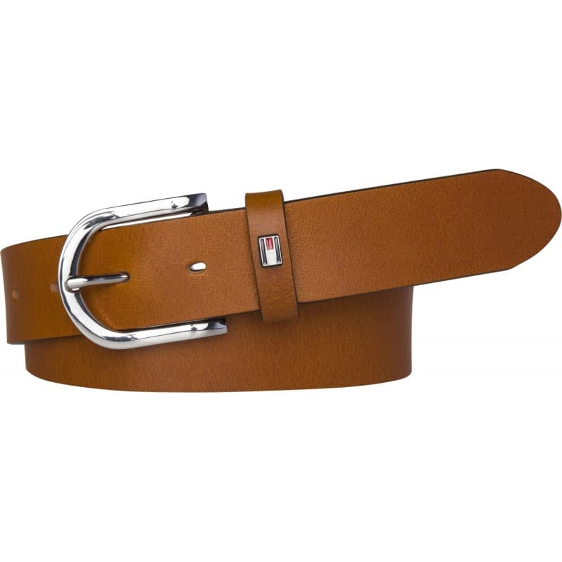 Ceinture Cuir Femme Tommy Jeans NEW DANNY 75 COGNAC